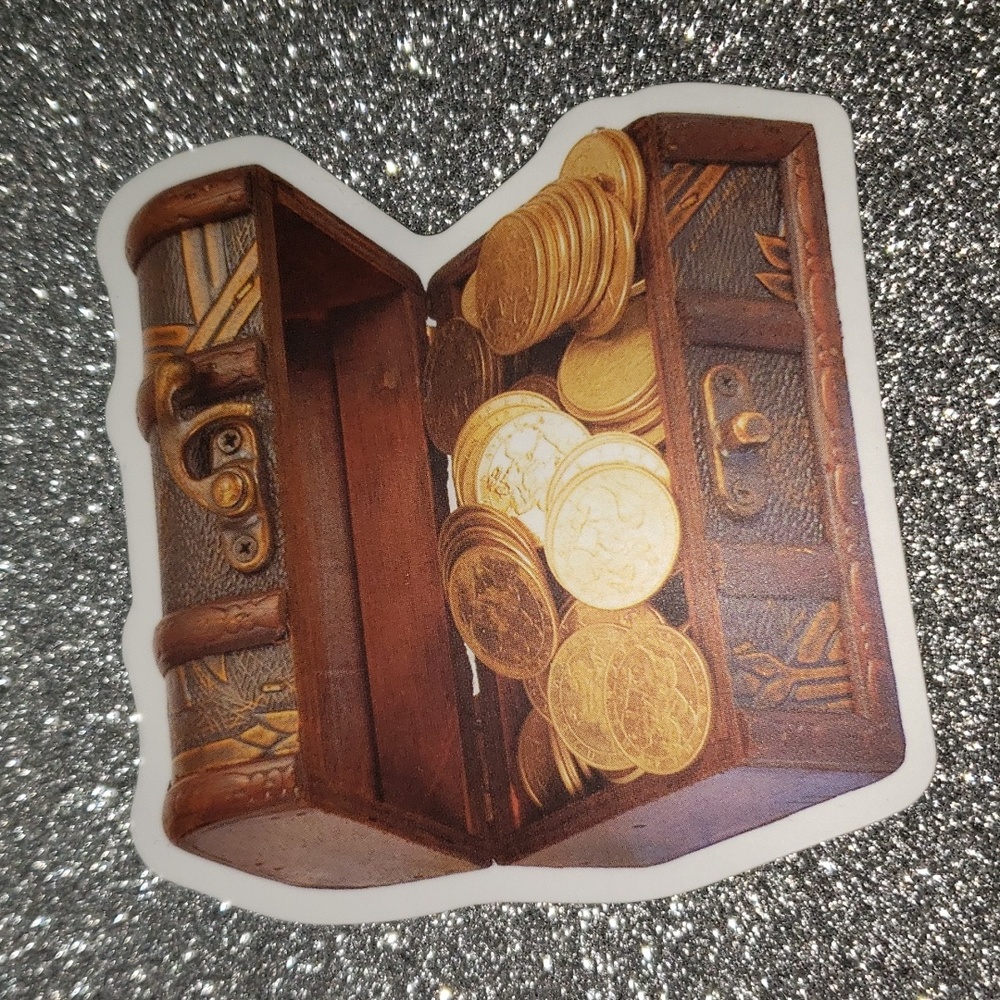 ART WATERPOOF Sticker Pirate Treasures Chest